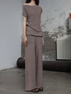 INTO THE EAST 25 Autumn/Winter Khaki/Black Knitted Hollow Straight Pants ITE-E1DGSS020GY20PT-KQH Khaki (E1DGSS027CM20PT)